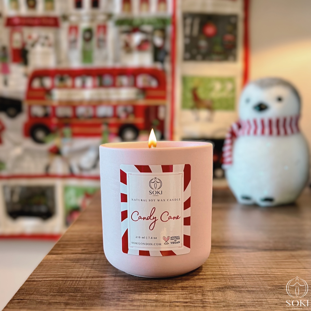 Candy cane candles discount